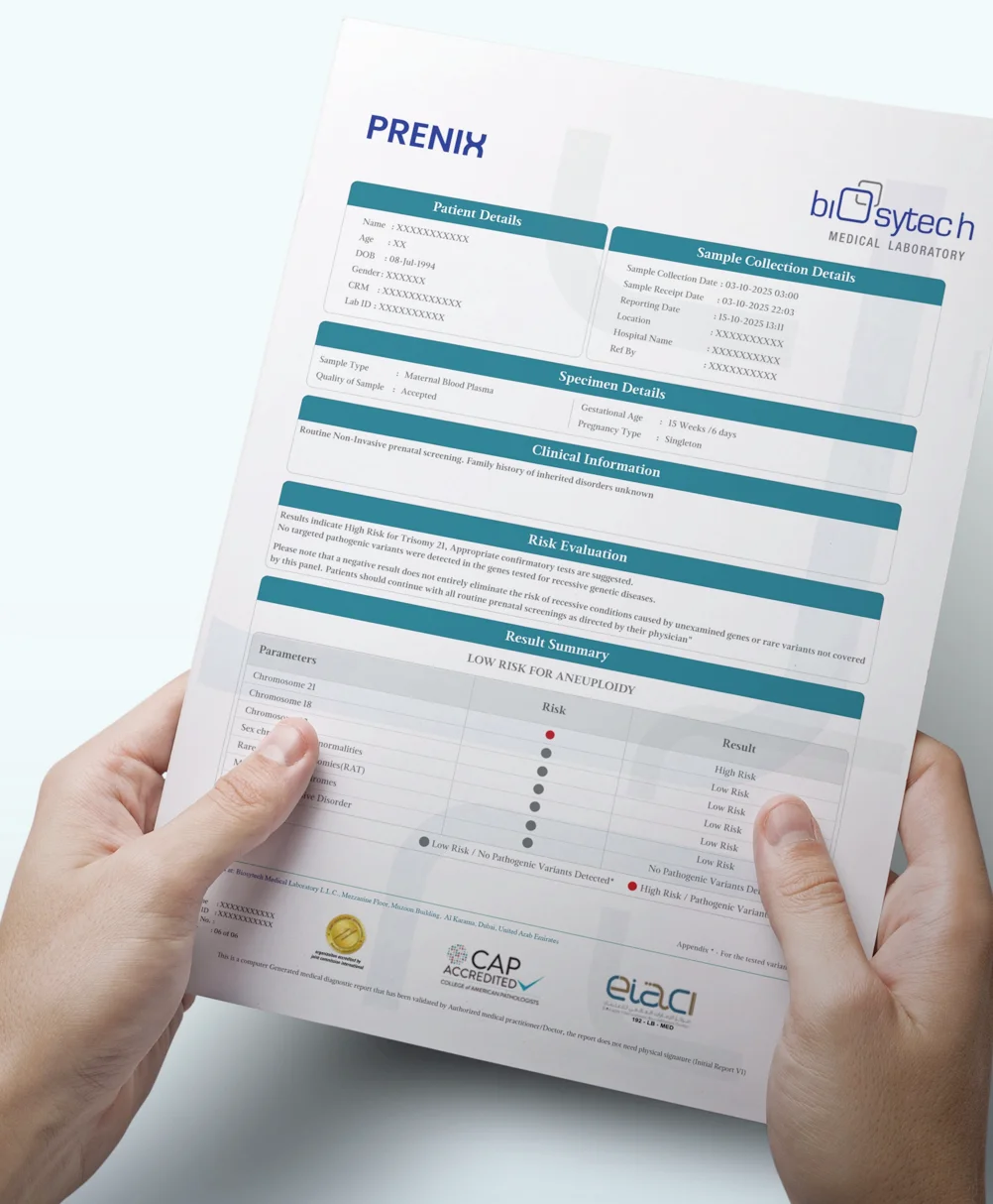 Mockup of the structured PRENIX summary report